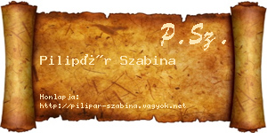 Pilipár Szabina névjegykártya